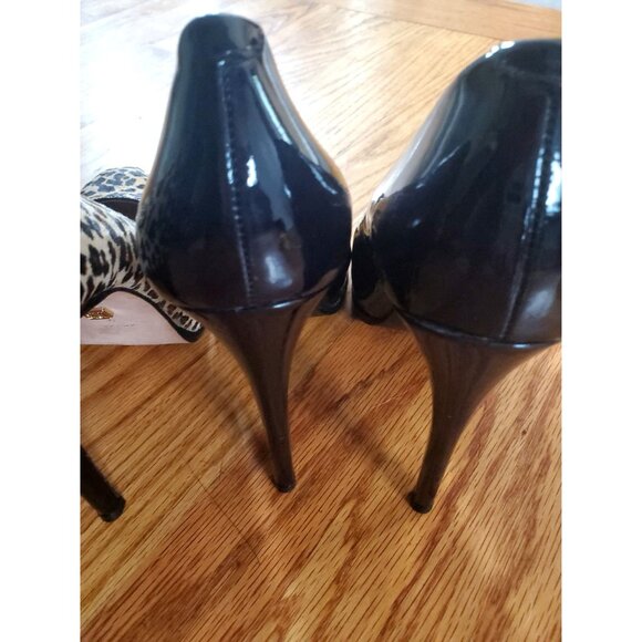 Lot of 2 Womens High Heel Pumps Leopard Print & Black Patent 5-Inch Heels Size 9 - Picture 10 of 16